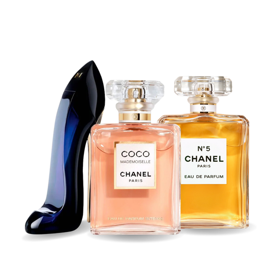 3 parfüümi komplekt | GOOD GIRL, COCO MADEMOISELLE, Chanel Nº5 100 ml
