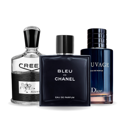 3 parfüümi komplekt | Creed Aventus, Bleu de Chanel, Dior Sauvage 100 ml