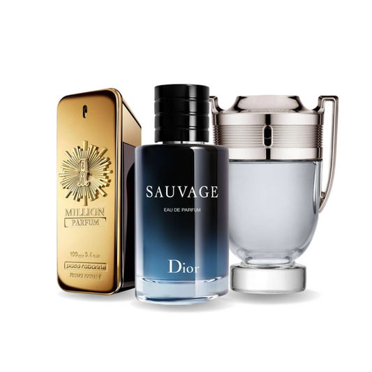 3 parfüümi komplekt | Paco Rabanne ONE MILLION, Dior SAUVAGE, Paco Rabanne INVICTUS 100 ml