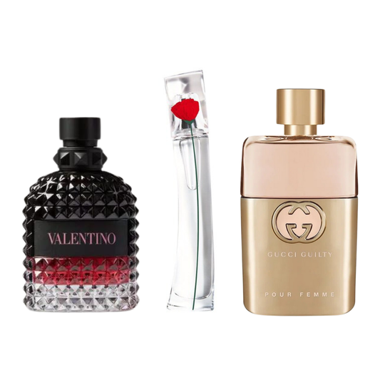 3 parfüümi komplekt | Gucci Guilty, Valentino Intense, Flower Kenzo 100 ml