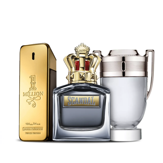 3 parfüümi komplekt | Invictus + Scandal Men + One Million 100 ml