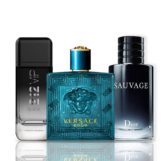 3 parfüümi komplekt | Versace Eros + Sauvage Dior + 212 Vip Black