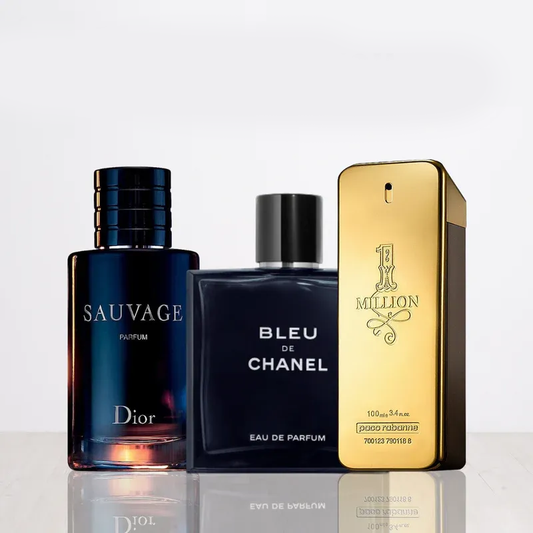 3 parfüümi komplekt | Sauvage Dior + One Million + Bleu de Chanel 100 ml