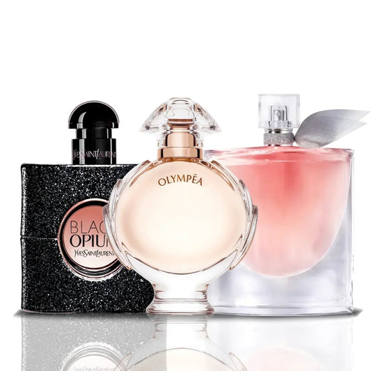 3 parfüümi komplekt | La Vie Est Belle + Olympea + Black Opium