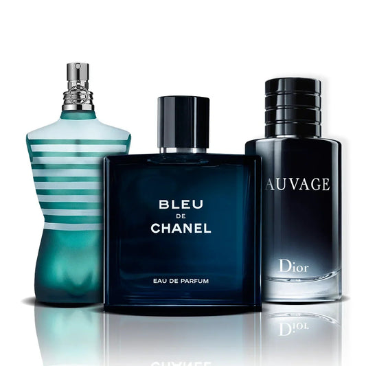 3 parfüümi komplekt | Le Male, Bleu de Chanel ja Sauvage (100 ml)